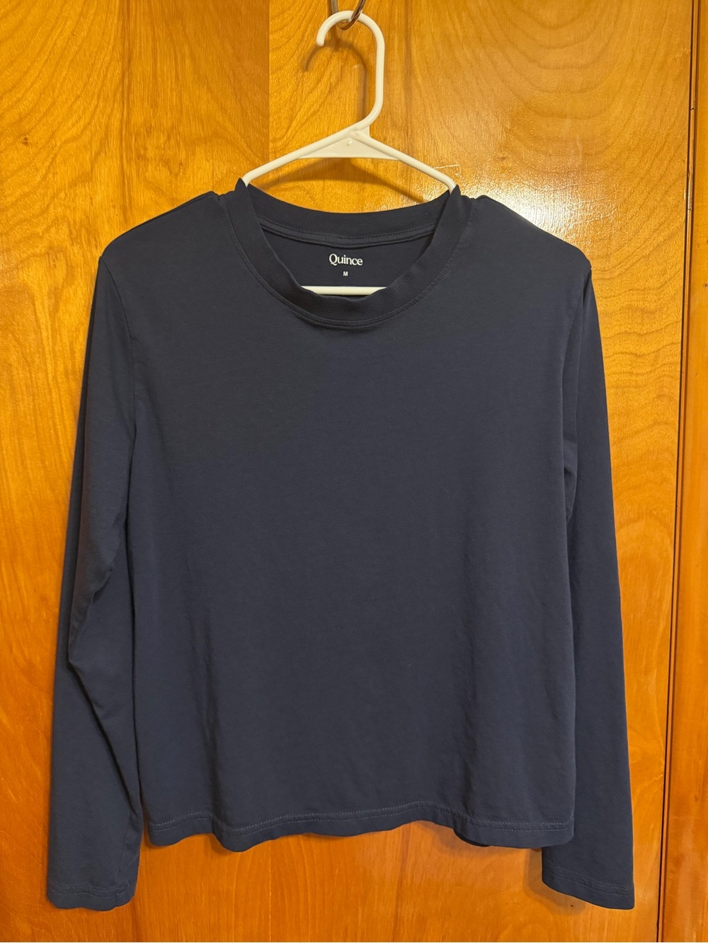 Quince Navy Long-Sleeve Crewneck Tee
